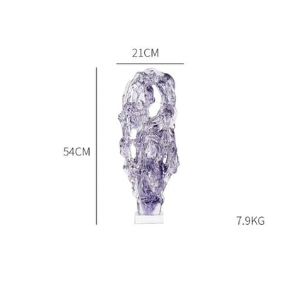 XHURWDZ643KM Statuen Wohndeko Kreative unregelmäßige Form Glas Ornamente Moderne einfache Wohnzimmer Desktop Dekoration Geschenk Sammlung Skulptur
