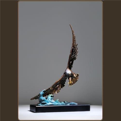 GUERNSEY Statuen-Ornament zum Anziehen von Reichtum Home Kupfer Ornamente Kreative Alle-Messing Adler Chinesischen Handwerk Büro Schreibtisch Dekoration Statuen Reichtumsdekor