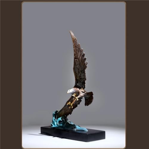 GUERNSEY Statuen-Ornament zum Anziehen von Reichtum Home Kupfer Ornamente Kreative Alle-Messing Adler Chinesischen Handwerk Büro Schreibtisch Dekoration Statuen Reichtumsdekor