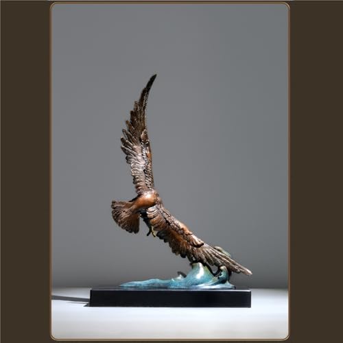 GUERNSEY Statuen-Ornament zum Anziehen von Reichtum Home Kupfer Ornamente Kreative Alle-Messing Adler Chinesischen Handwerk Büro Schreibtisch Dekoration Statuen Reichtumsdekor