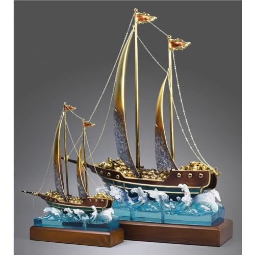 AFGFGHES Statue Kreative Kupferboot-Ornamente for Zuhause, Wohnzimmer, Büro, Schreibtischdekoration, Kunsthandwerk, handgefertigte Statuen Messingfigur(S)