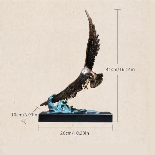 GUERNSEY Statuen-Ornament zum Anziehen von Reichtum Home Kupfer Ornamente Kreative Alle-Messing Adler Chinesischen Handwerk Büro Schreibtisch Dekoration Statuen Reichtumsdekor