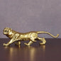 Statuen Skulpturen 8,8" L Gold Messing Tiger Statue Figur Wildlife Skulptur Kunst Home Tischdekoration