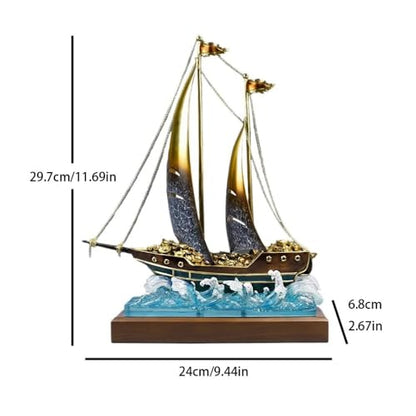 AFGFGHES Statue Kreative Kupferboot-Ornamente for Zuhause, Wohnzimmer, Büro, Schreibtischdekoration, Kunsthandwerk, handgefertigte Statuen Messingfigur(S)