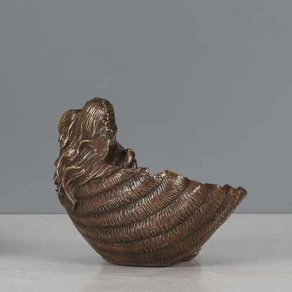 Statuen Skulpturen Meerjungfrau Statue Figur Bronze Kleine Messing Skulptur Wohnkultur