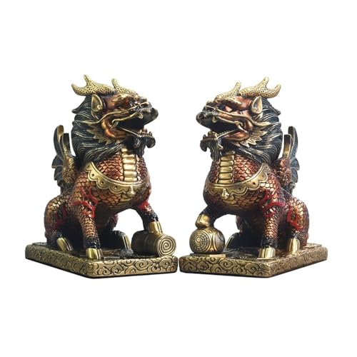 AFGFGHES Statue Kupfer-Desktop-Ornamente, Kunsthandwerk, Kupferwaren, chinesischer Stil, Heimdekoration, Wohnzimmer, Arbeitszimmer, handgefertigte Statuen Messingfigur(M)