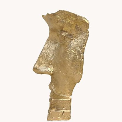 Statuen, Skulpturen, goldene abstrakte Gesichtskunst – Bronze und für Kunstsammler, Heimdekoration und Geschenke für besondere Anlässe