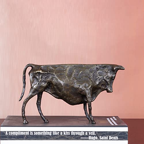 Statuen Skulpturen 9,2" L Bronze Bull Statue Picasso Skulptur Replik Abstrakte Kunst Wohnkultur