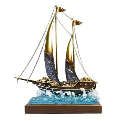 AFGFGHES Statue Kreative Kupferboot-Ornamente for Zuhause, Wohnzimmer, Büro, Schreibtischdekoration, Kunsthandwerk, handgefertigte Statuen Messingfigur(S)