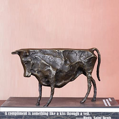 Statuen Skulpturen 9,2" L Bronze Bull Statue Picasso Skulptur Replik Abstrakte Kunst Wohnkultur