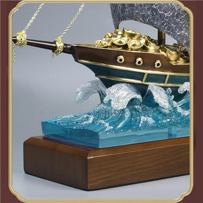 AFGFGHES Statue Kreative Kupferboot-Ornamente for Zuhause, Wohnzimmer, Büro, Schreibtischdekoration, Kunsthandwerk, handgefertigte Statuen Messingfigur(S)