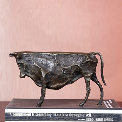 Statuen Skulpturen 9,2" L Bronze Bull Statue Picasso Skulptur Replik Abstrakte Kunst Wohnkultur