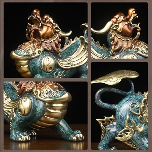 GUERNSEY Statuen-Ornament zum Anziehen von Reichtum Kupfer-Ornamente, EIN Paar männliche und weibliche Wohnzimmer-Büro-Desktop-Kunsthandwerks-handgefertigte Statuen Reichtumsdekor