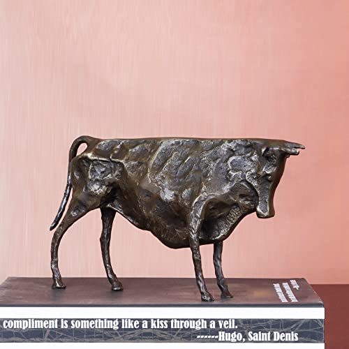 Statuen Skulpturen 9,2" L Bronze Bull Statue Picasso Skulptur Replik Abstrakte Kunst Wohnkultur