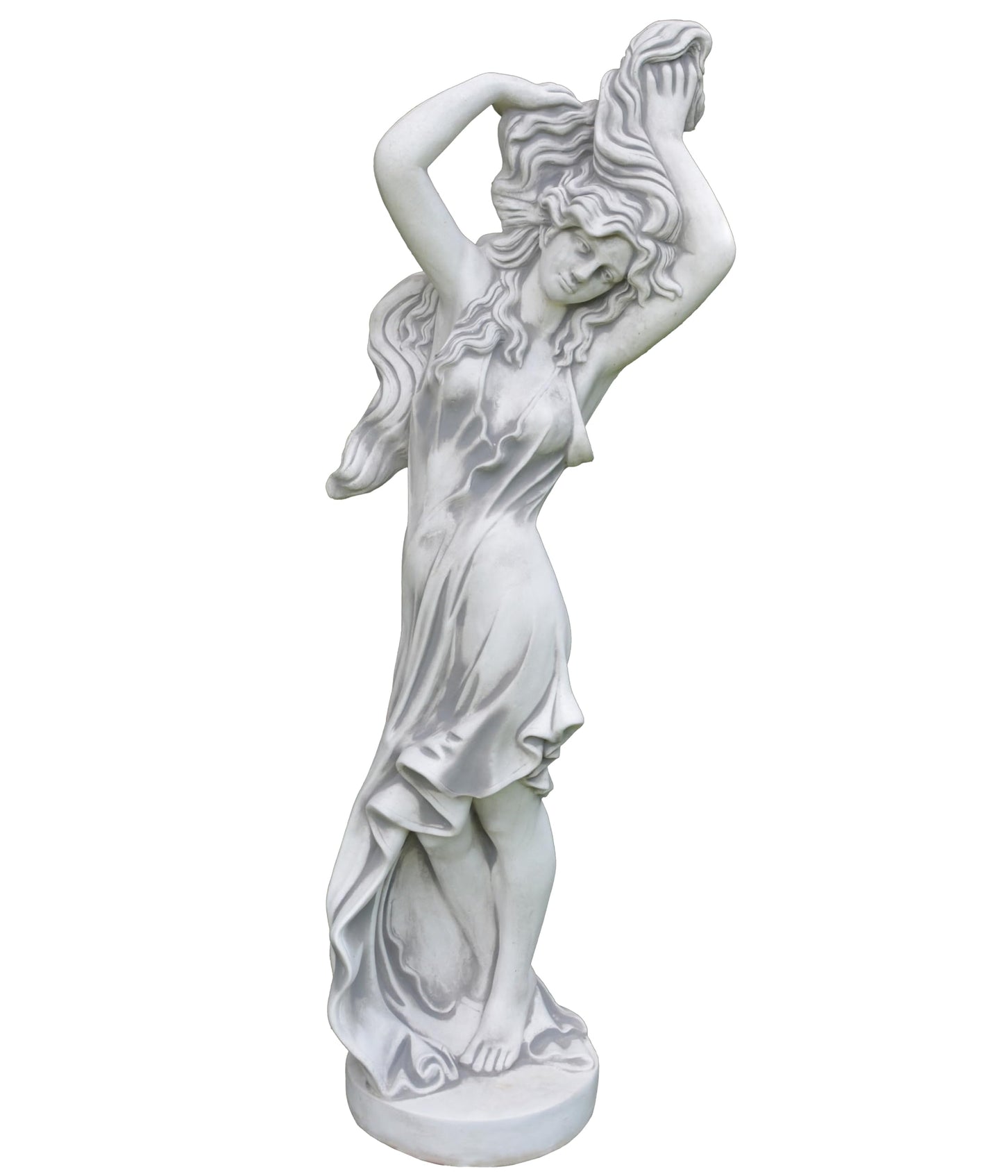 gartendekoparadies.de Weibliche Statue der Hera, Steinfigur, H. 153 cm, 121 kg, Grau, frostsicher aus Steinguss für Außenbereich