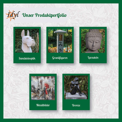 IDYL Bronze-Skulptur Moderen Figur DNA | 53 x 13 x 13 cm | Dekoration aus Bronze handgefertigt | Gartenskulptur oder Wohnbereich-Dekoration | Hochwertiges Kunsthandwerk | Wetterfest