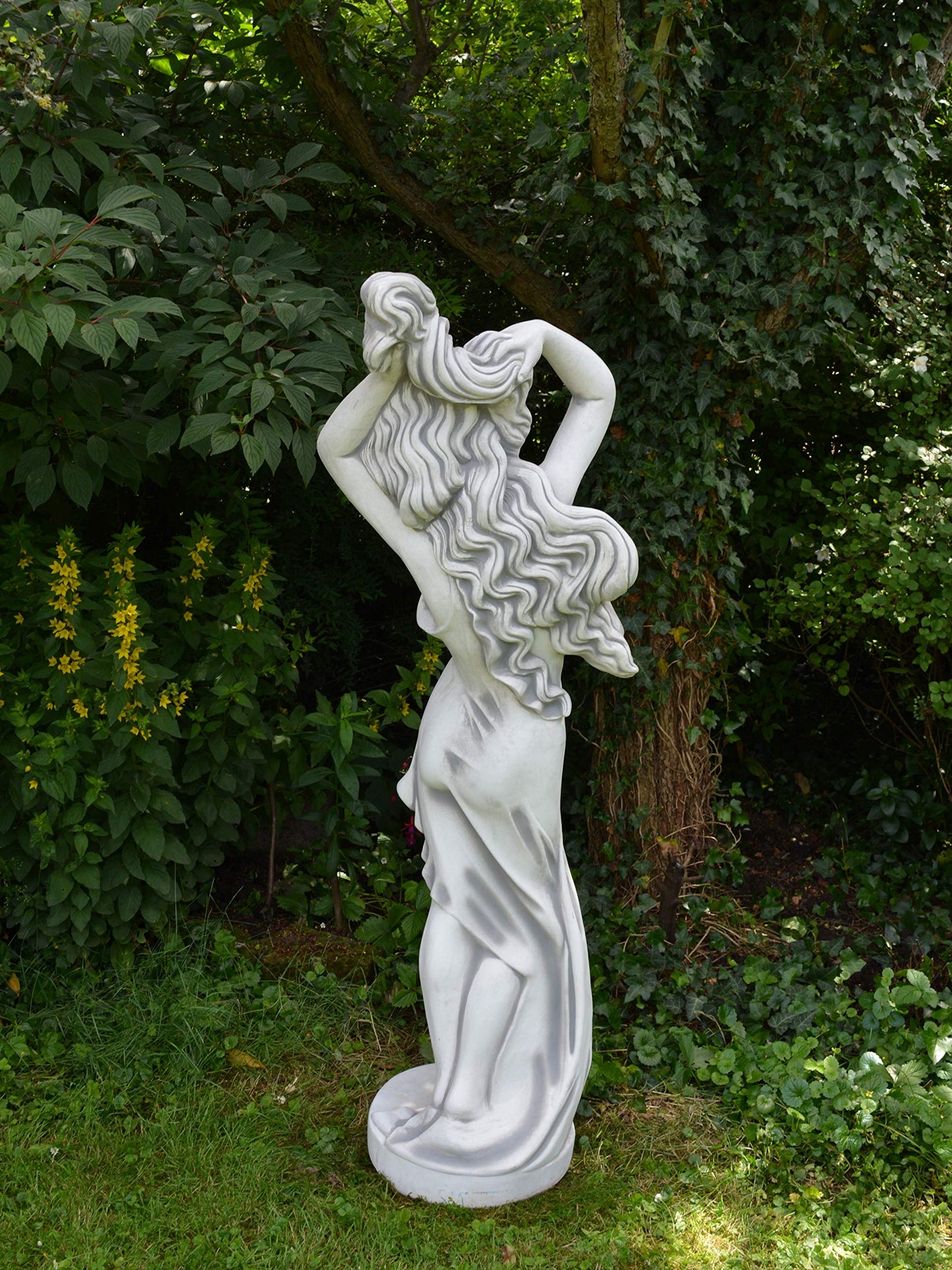 gartendekoparadies.de Weibliche Statue der Hera, Steinfigur, H. 153 cm, 121 kg, Grau, frostsicher aus Steinguss für Außenbereich